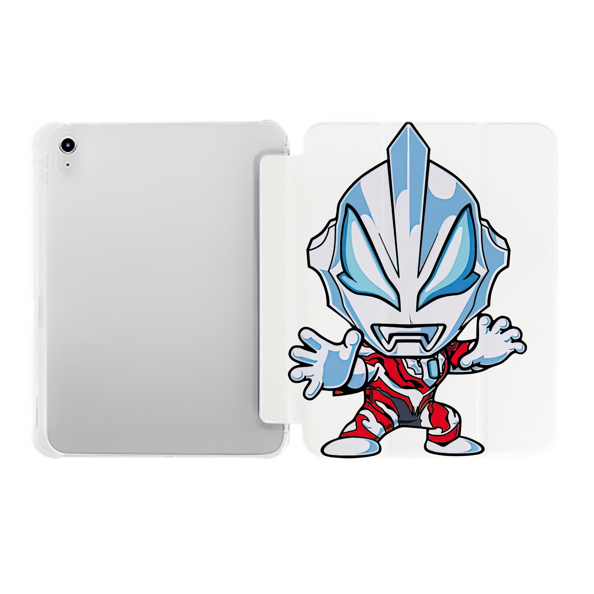 （画像用） ウルトラマン Ultraman IPad ケース ペン収納付き 三つ折りスタンド PUレザー×シリコン 対応機種9.5/10.5/10.9インチ